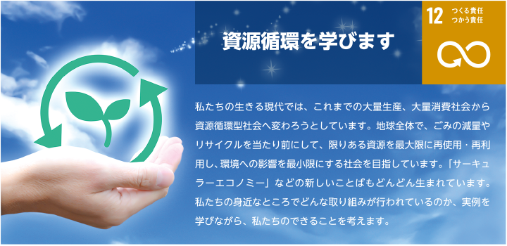 資源環境を学びます