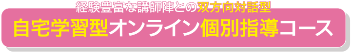 自宅学習型オンライン個別指導コース