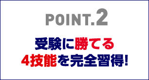 POINT2 受験に勝てる4技能を完全習得!